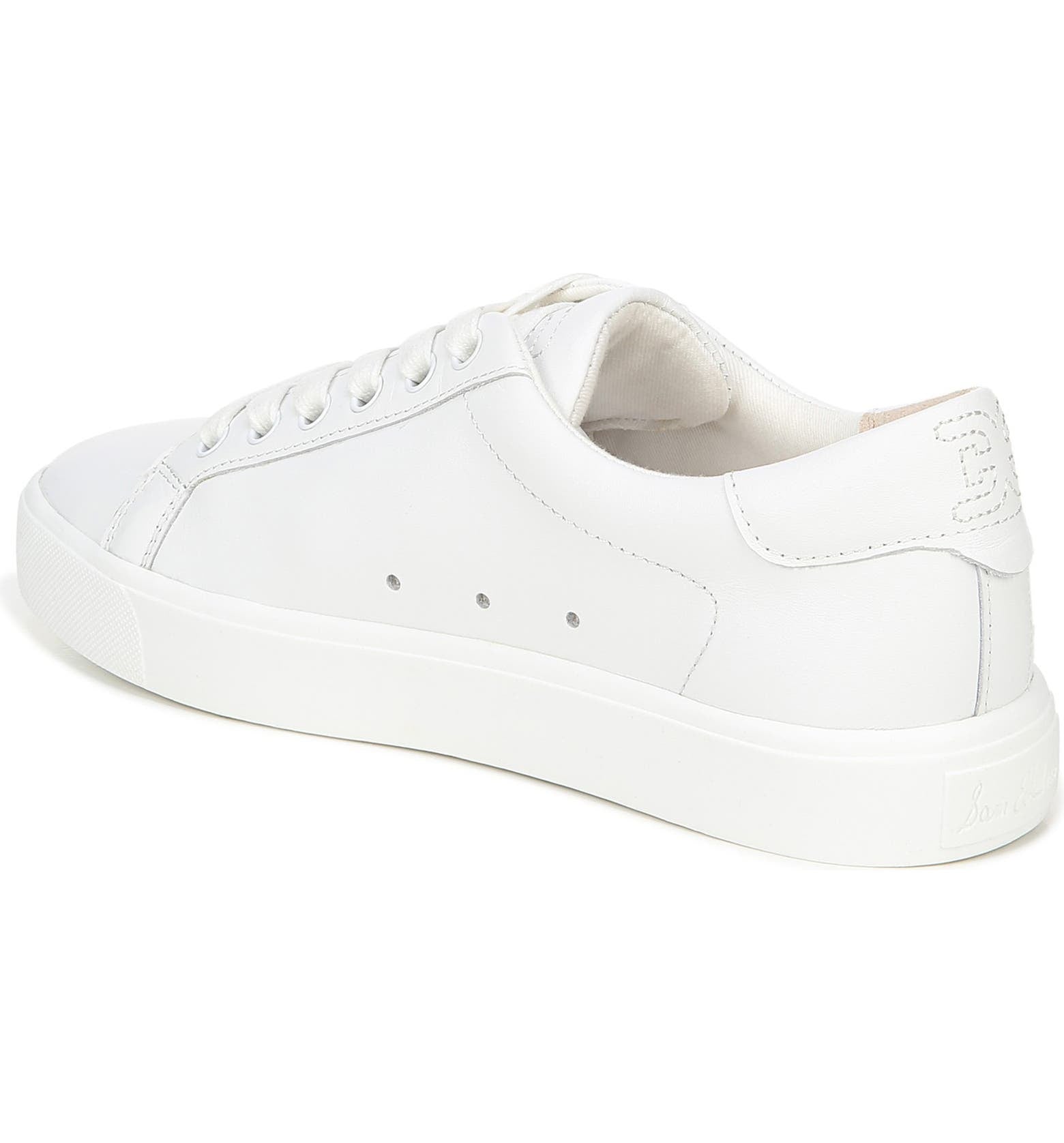Sam Edelman Ethyl Leather Laceup Sneaker White
