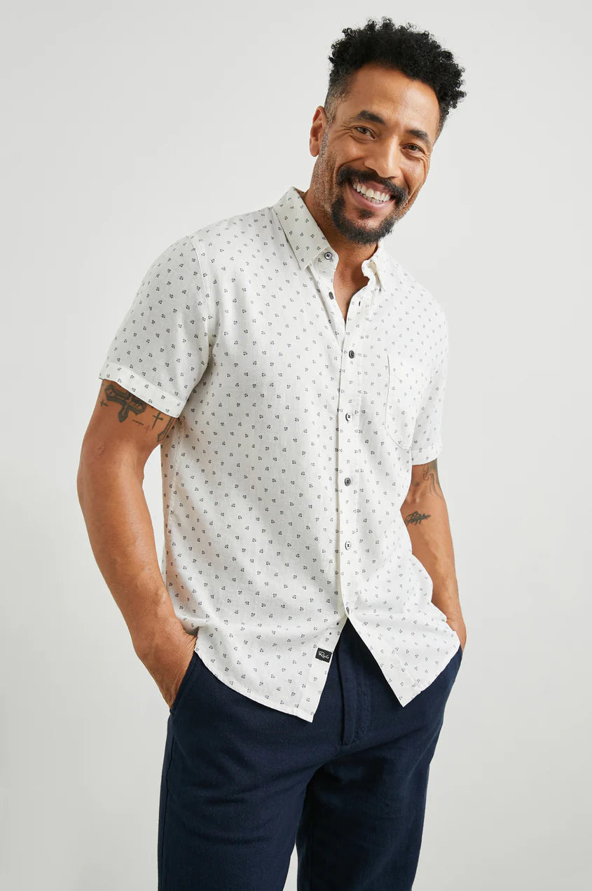 Rails Men's Carson S/S Shirt - Autumn Calico White