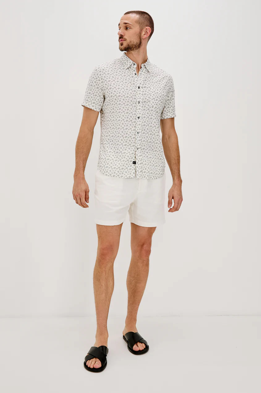 Rails Men's Carson S/S Shirt - Nervous Leaf White