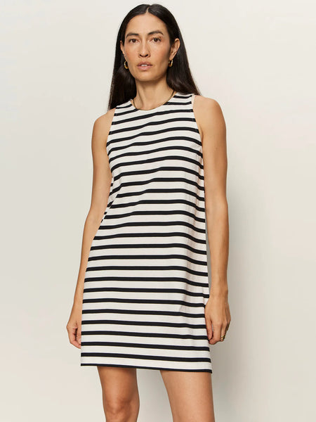 Sanctuary On The Yacht Shift Dress in Chalk/Black Stripe