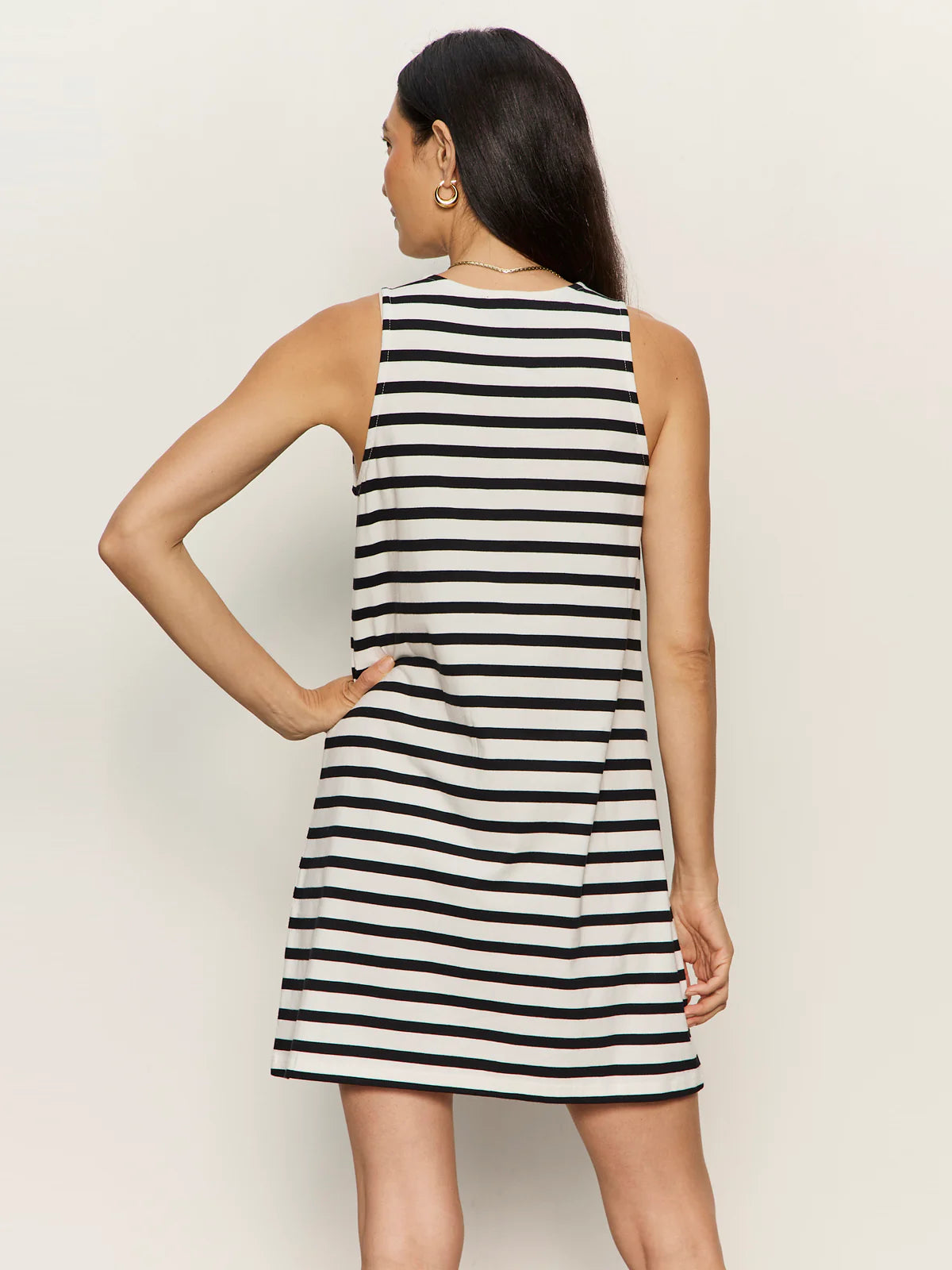 Sanctuary On The Yacht Shift Dress in Chalk/Black Stripe