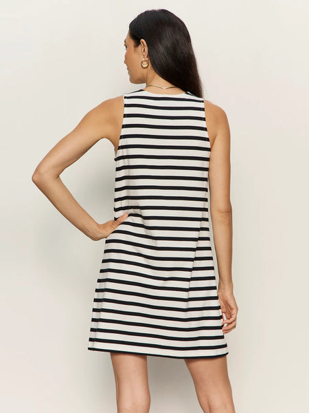 Sanctuary On The Yacht Shift Dress in Chalk/Black Stripe