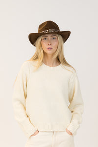 Lyla & Luxe Cowboy Hat in Chocolate