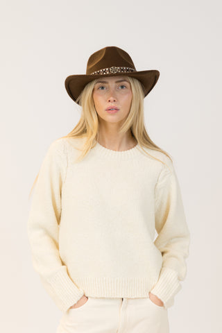 Lyla & Luxe Cowboy Hat in Chocolate