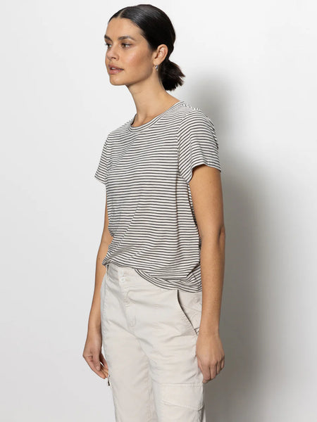 Sanctuary The Perfect Tee in Pumice/Black Stripe