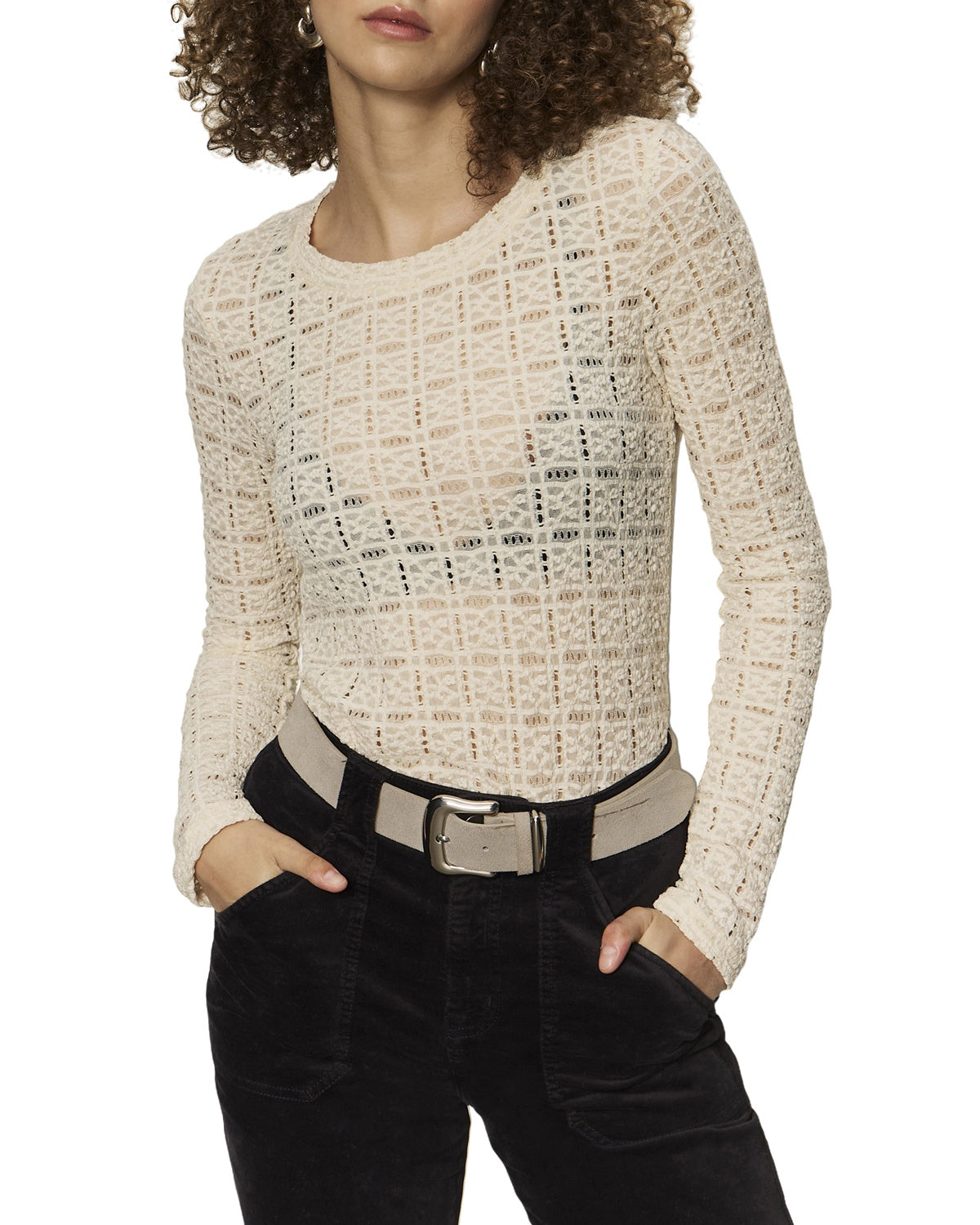 Sanctuary L/S Perfect Tee in Light Oat