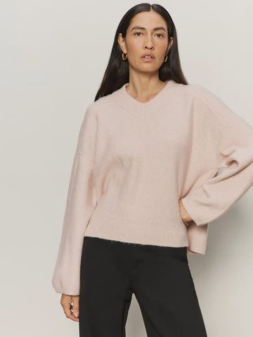 Sanctuary Dreamy V Neck Sweater in Heather Rose