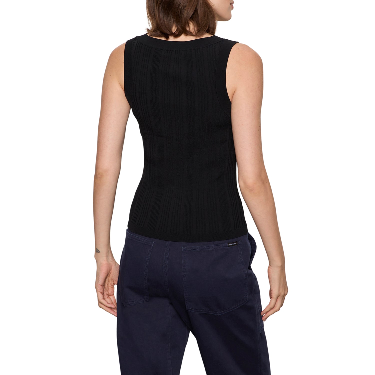 Sanctuary Back to Bare Tank in Black