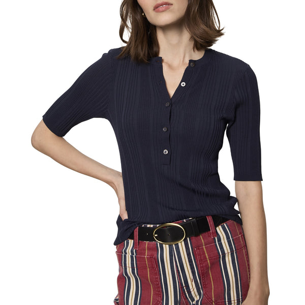 Sanctuary Air of Ease Half Sleeve Tee in Navy