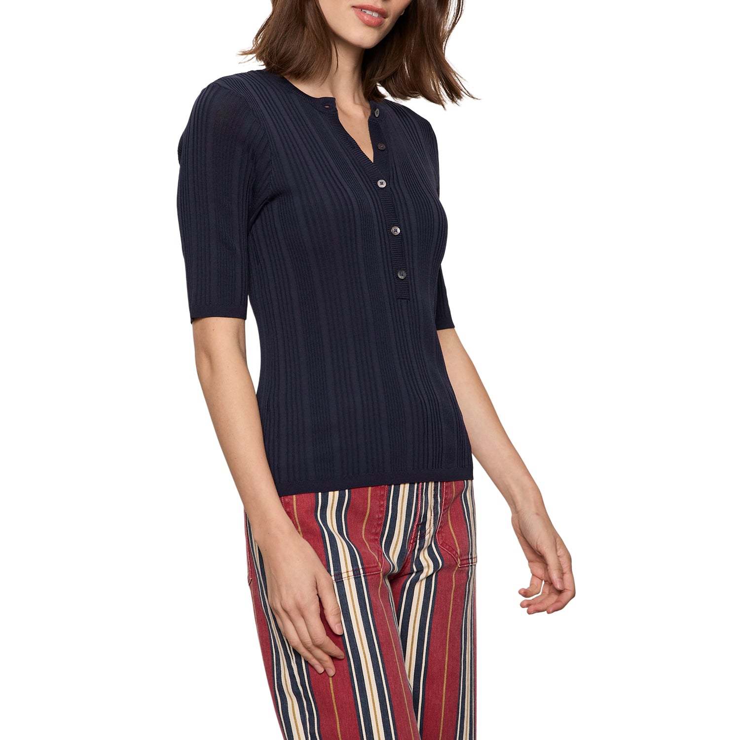 Sanctuary Air of Ease Half Sleeve Tee in Navy