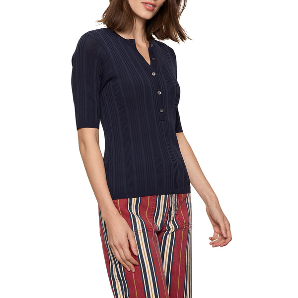 Sanctuary Air of Ease Half Sleeve Tee in Navy
