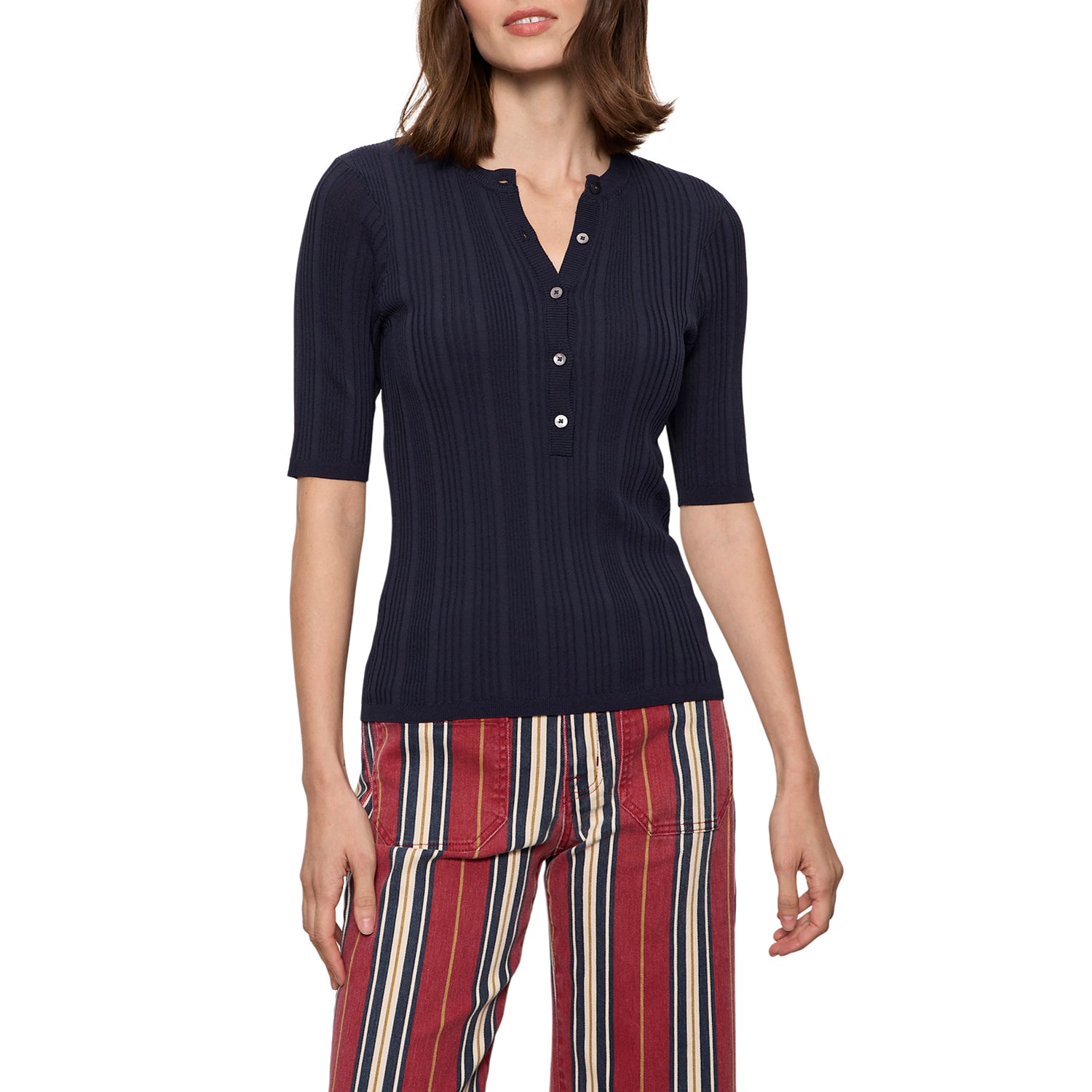 Sanctuary Air of Ease Half Sleeve Tee in Navy