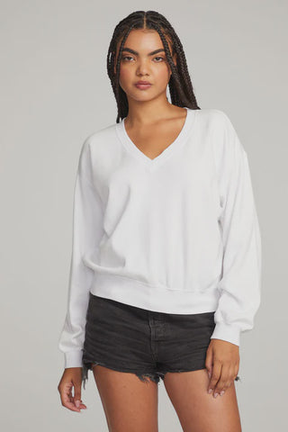 Chaser Poppy Pullover in White