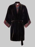 L'AGENCE Nabi Velvet Kimono in Coffe Bean Multi Medallion