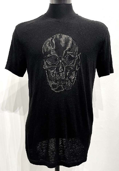 John Varvatos CHAIN SKULL Crew - Black