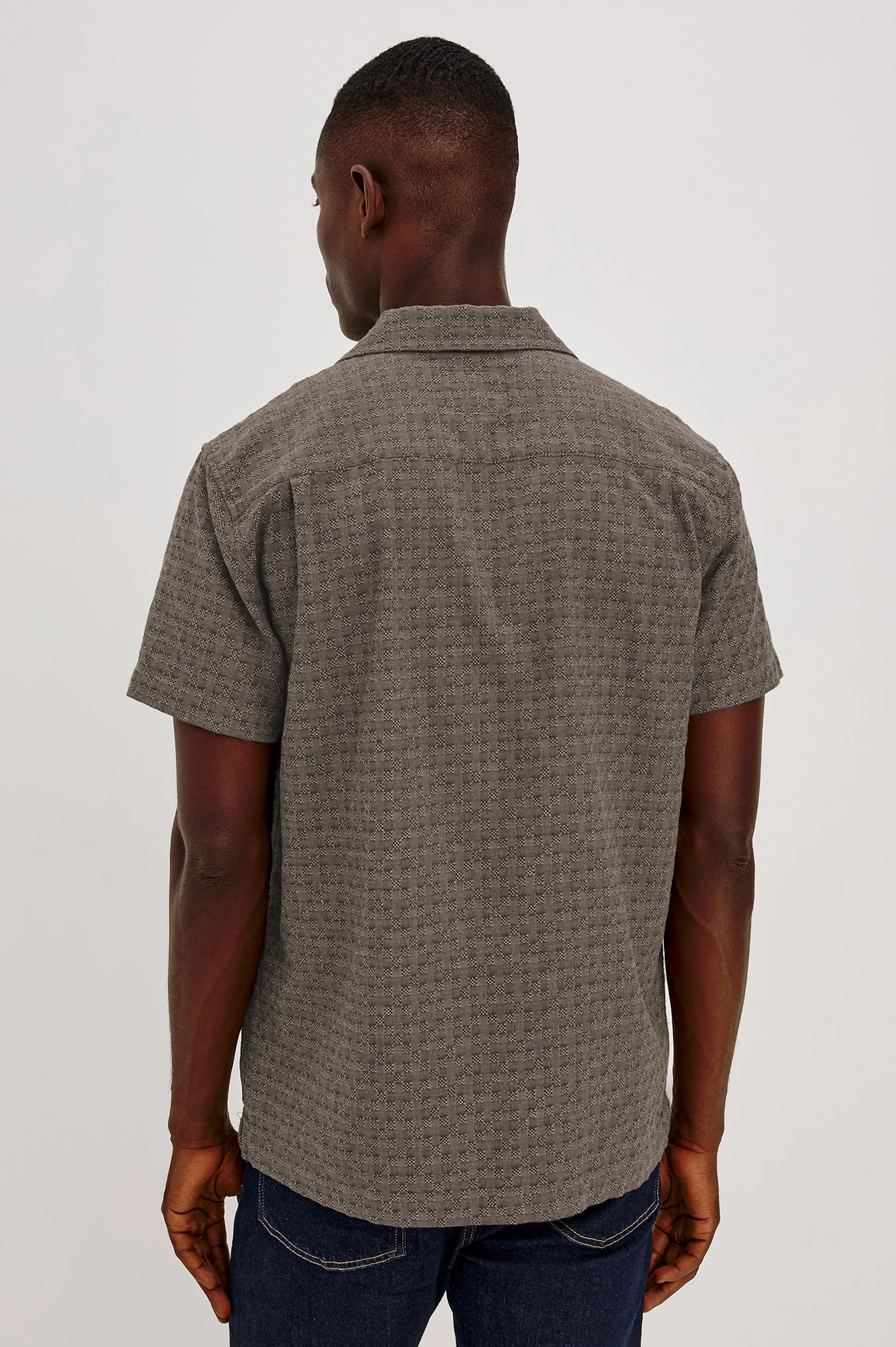 Rails Men's Davis Camp Collar Shirt in Coffe Jupe