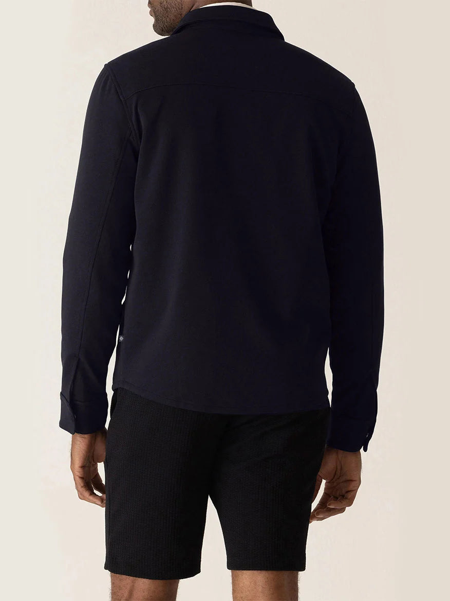 DEKE LS Getaway Shirt Jacket in Twilight Twill Jersey - Midnight
