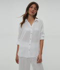 Michael Stars Leo Button Down Shirt in White