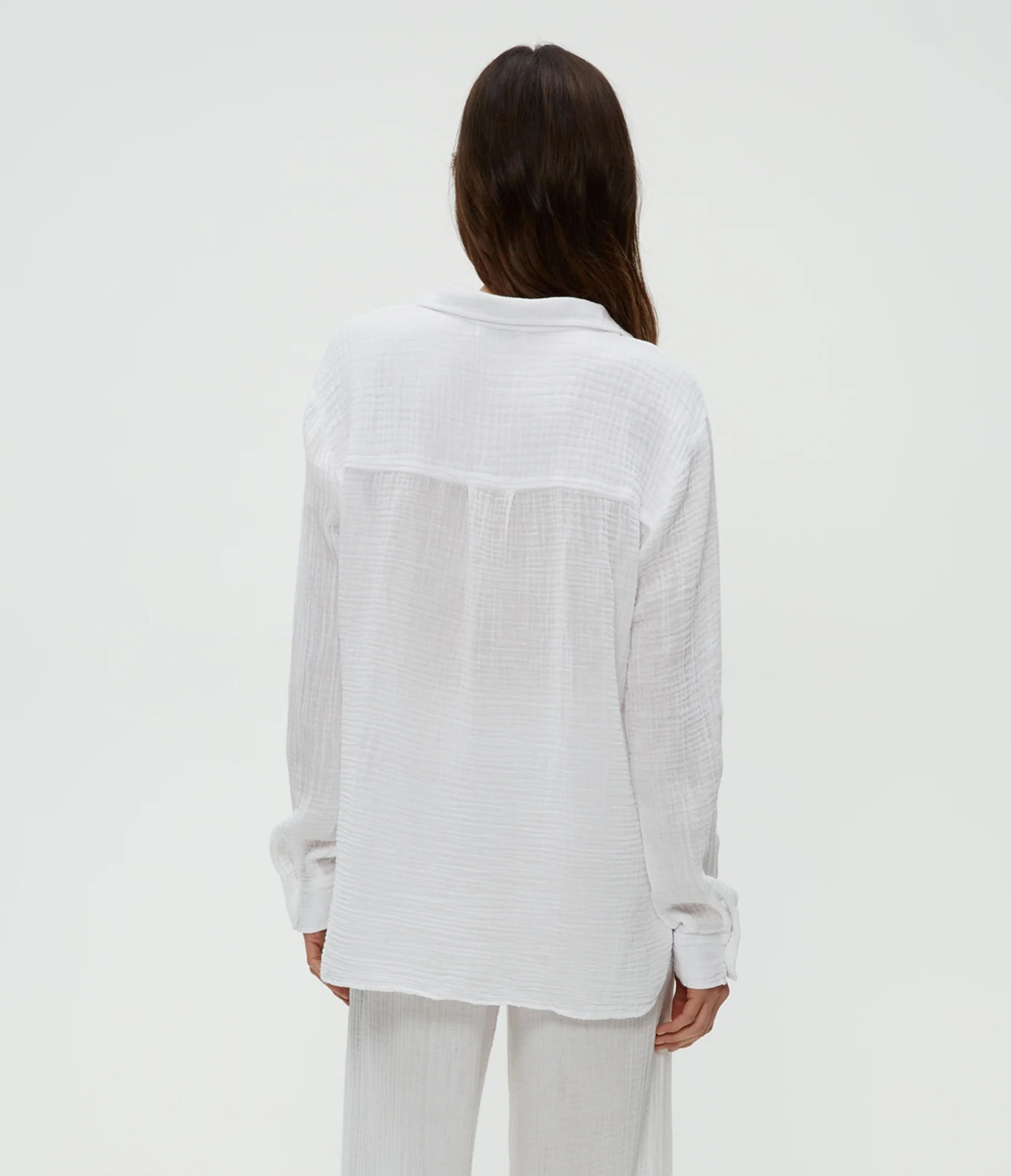 Michael Stars Leo Button Down Shirt in White