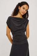 Rails Dominic Off-The-Shoulder Top in Ash