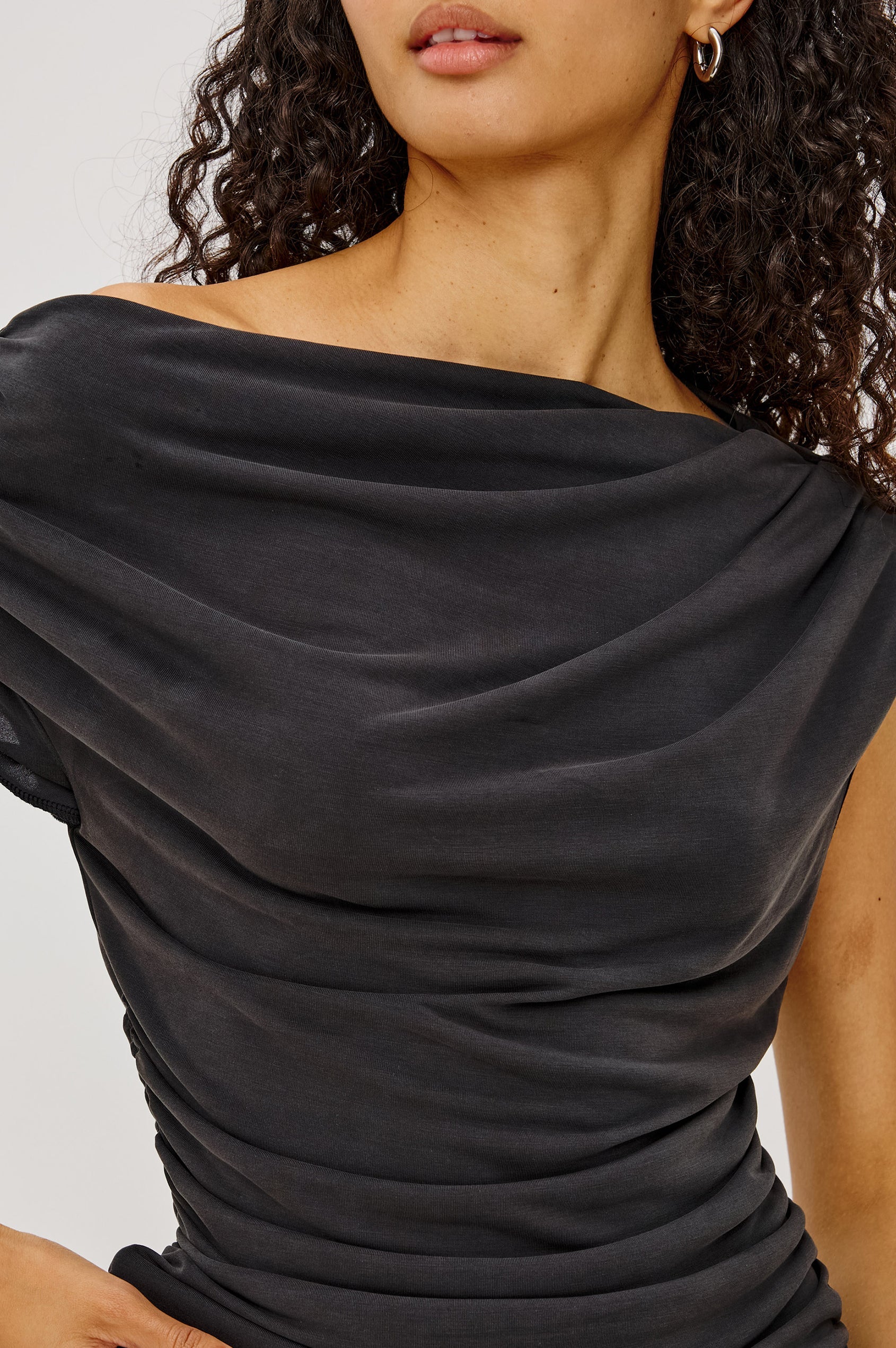 Rails Dominic Off-The-Shoulder Top in Ash