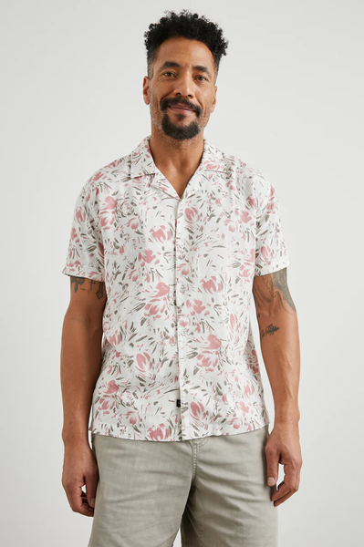 Rails Men's Dresden S/S Shirt - Brush Floral White