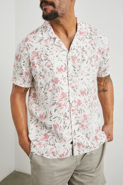 Rails Men's Dresden S/S Shirt - Brush Floral White