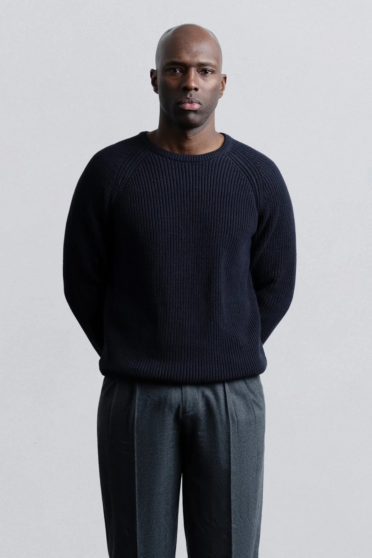 Champlain Fisherman Sweater in Navy
