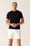 DEKE SS Modern Crew T-Shirt in Soft Techno Jersey - Black