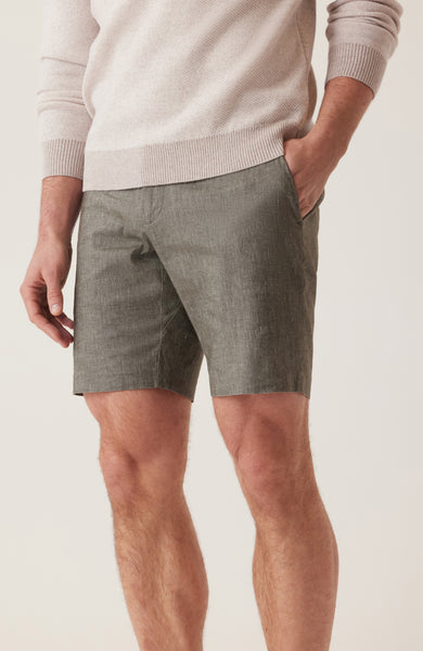 DEKE OASIS Bermuda Short Linen Stretch - Black