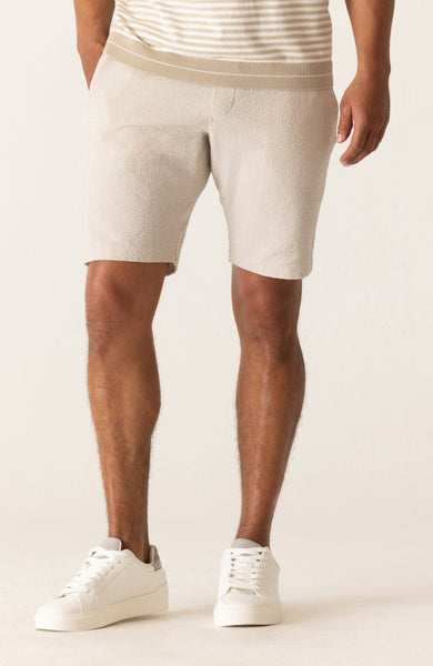 DEKE 360 Infinity Short in Supernatural Seersucker - Sand/Natural Pinstripe