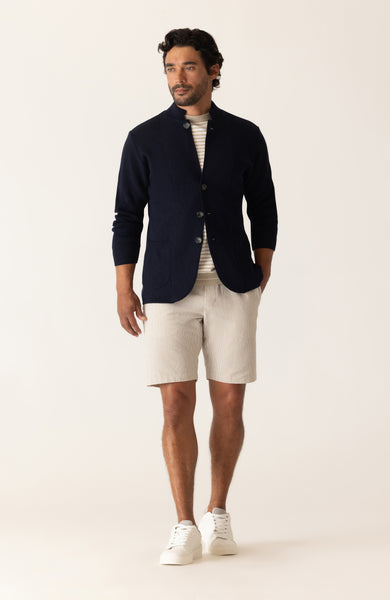DEKE 360 Infinity Short in Supernatural Seersucker - Sand/Natural Pinstripe