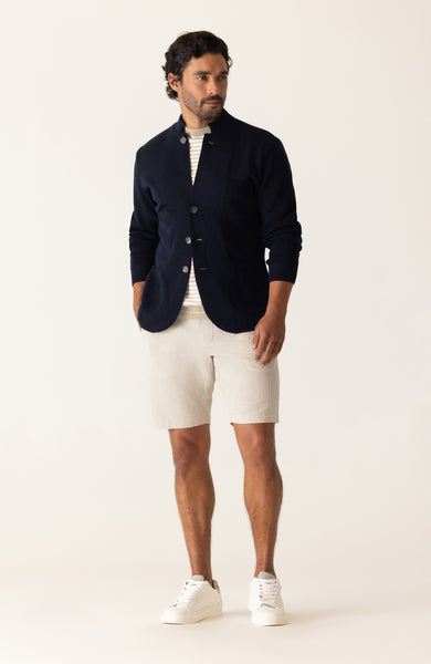 DEKE 360 Infinity Short in Supernatural Seersucker - Sand/Natural Pinstripe