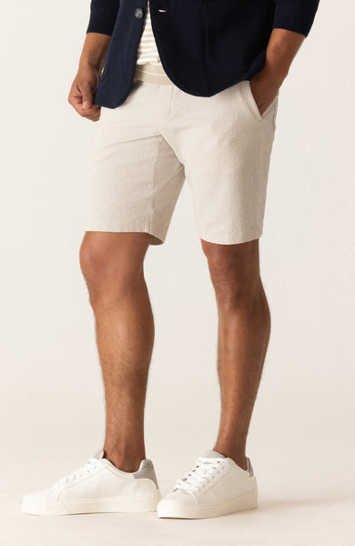 DEKE 360 Infinity Short in Supernatural Seersucker - Sand/Natural Pinstripe