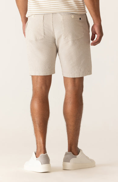 DEKE 360 Infinity Short in Supernatural Seersucker - Sand/Natural Pinstripe