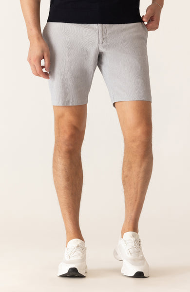 DEKE GALAXY Bermuda Short in Supernatural Seersucker - Indigo