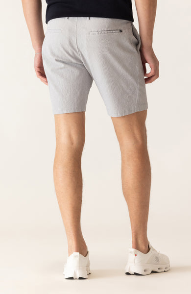 DEKE GALAXY Bermuda Short in Supernatural Seersucker - Indigo