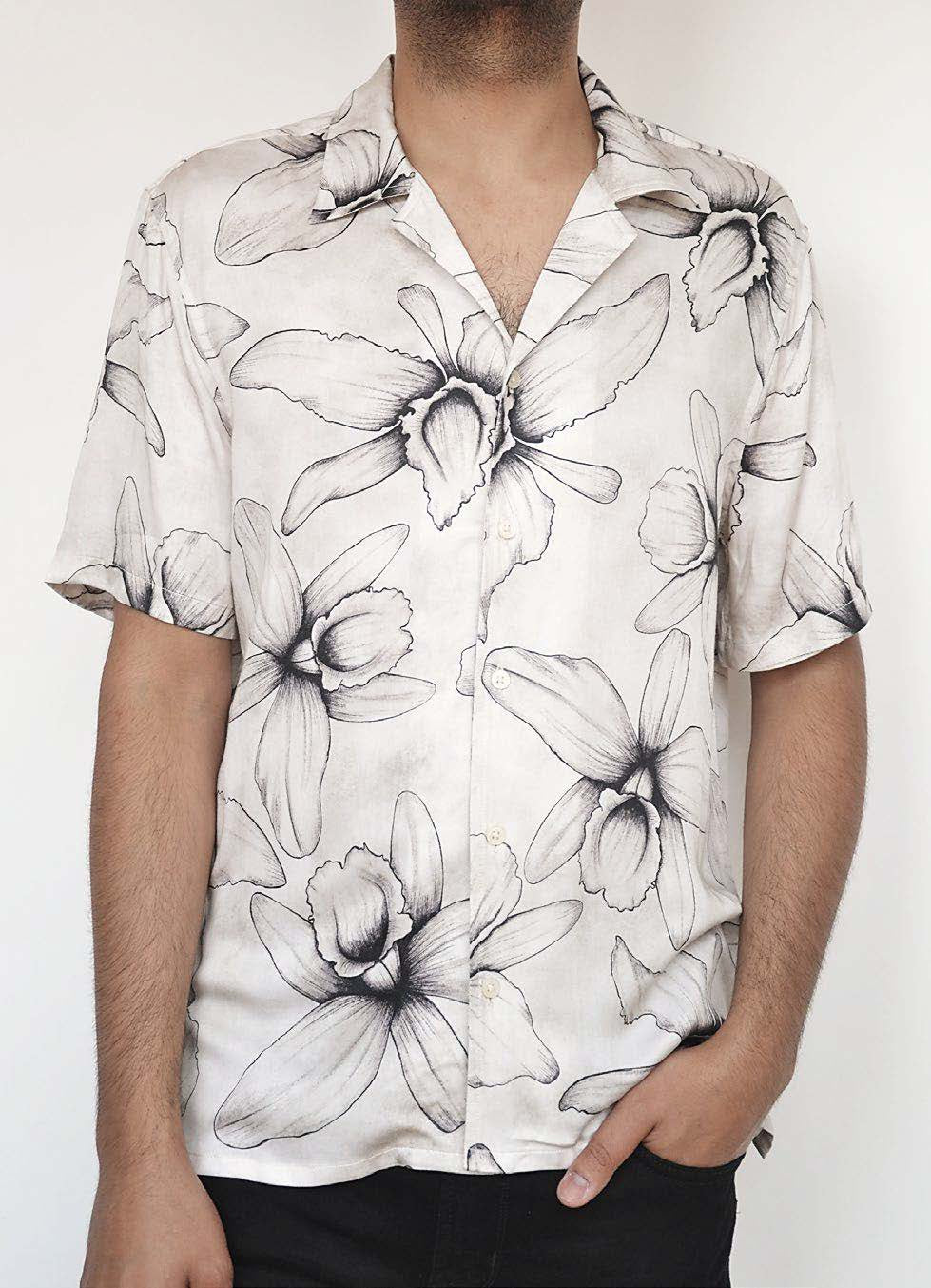 John Varvatos DAN Camp Shirt - Dew Grey