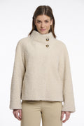 RINO & PELLE Denu Teddy Jacket with High Collar Birch