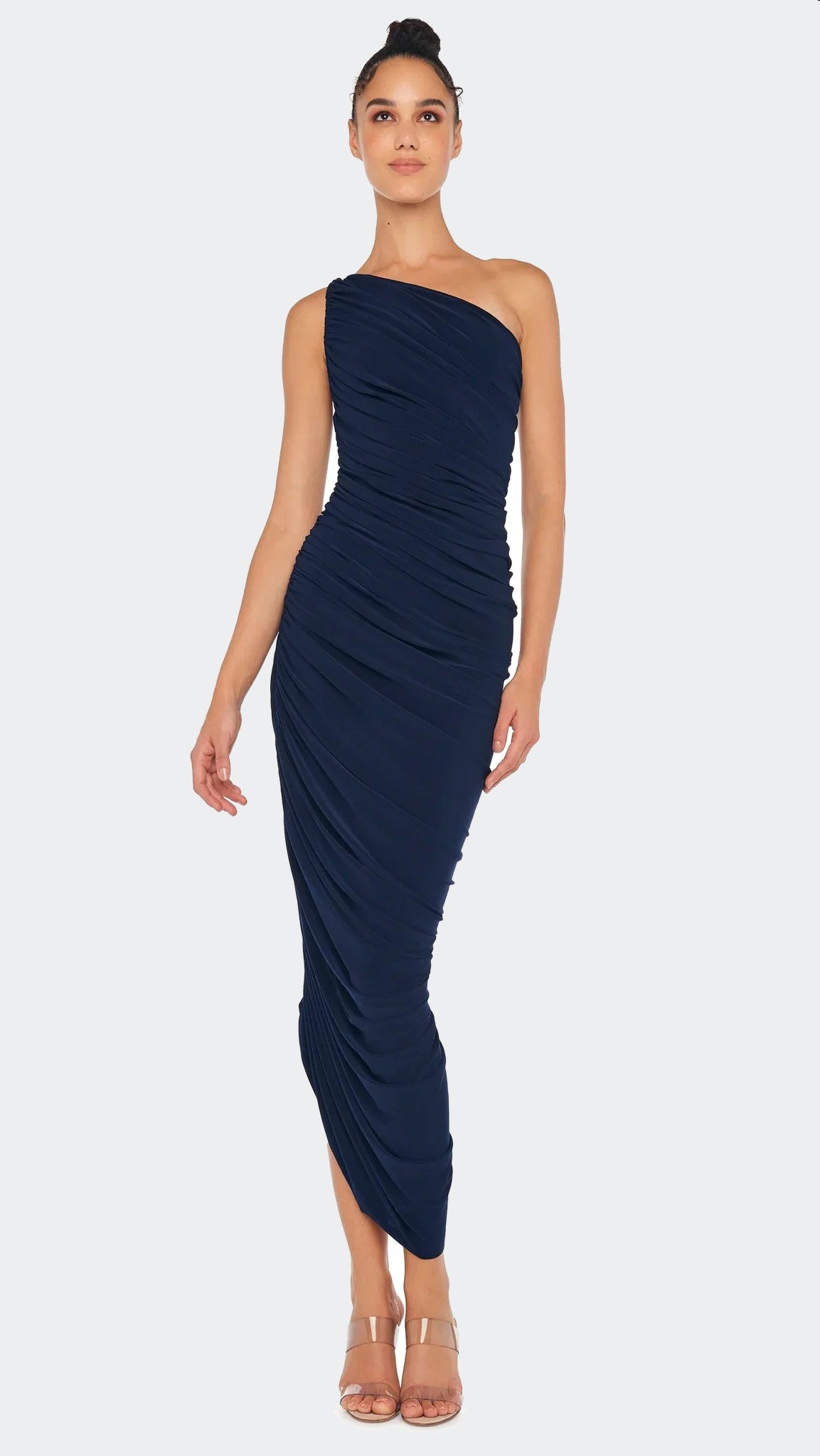 Norma Kamali Diana Gown in True Navy