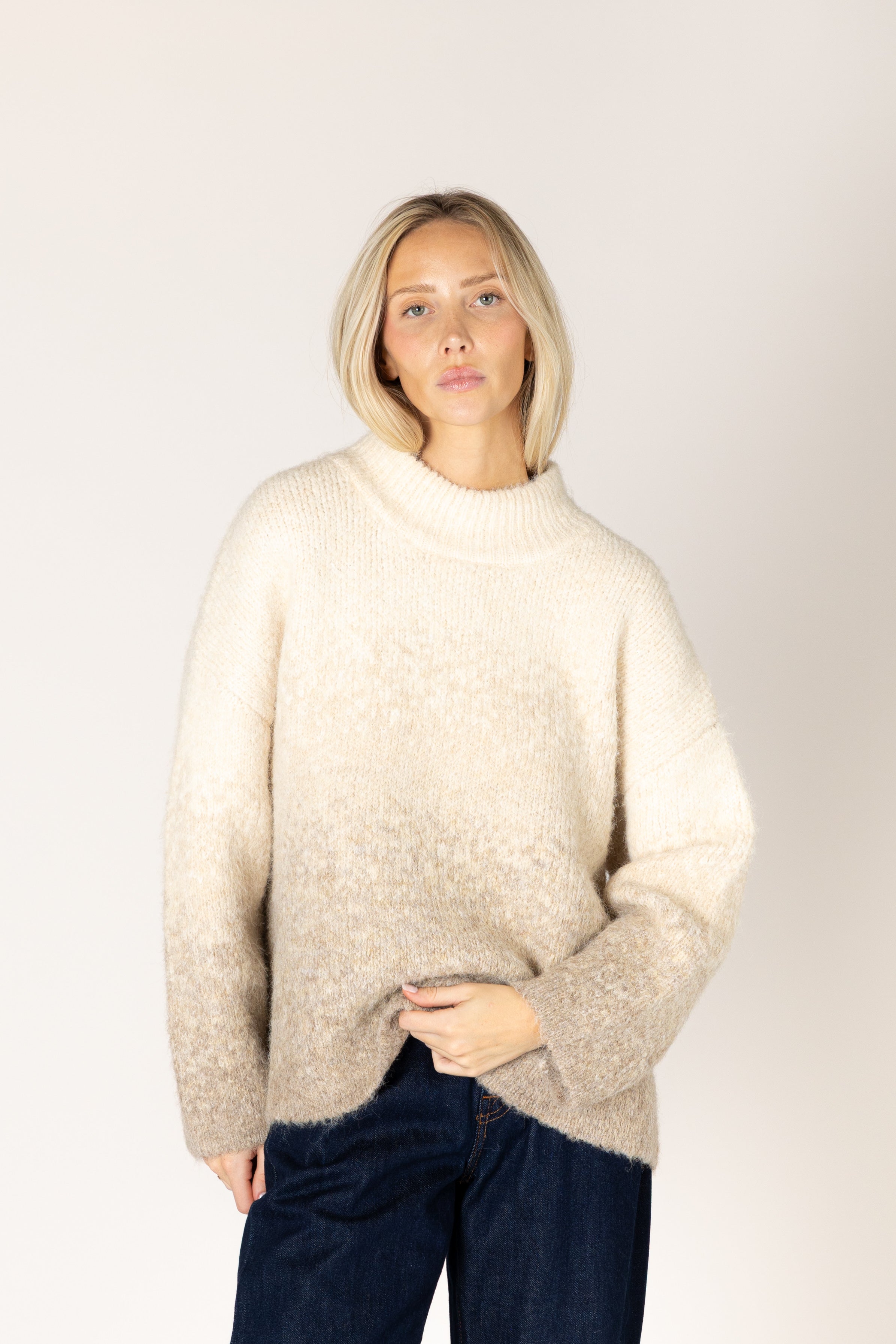 Lyla & Luxe Emma Mock Sweater in Drift Fade