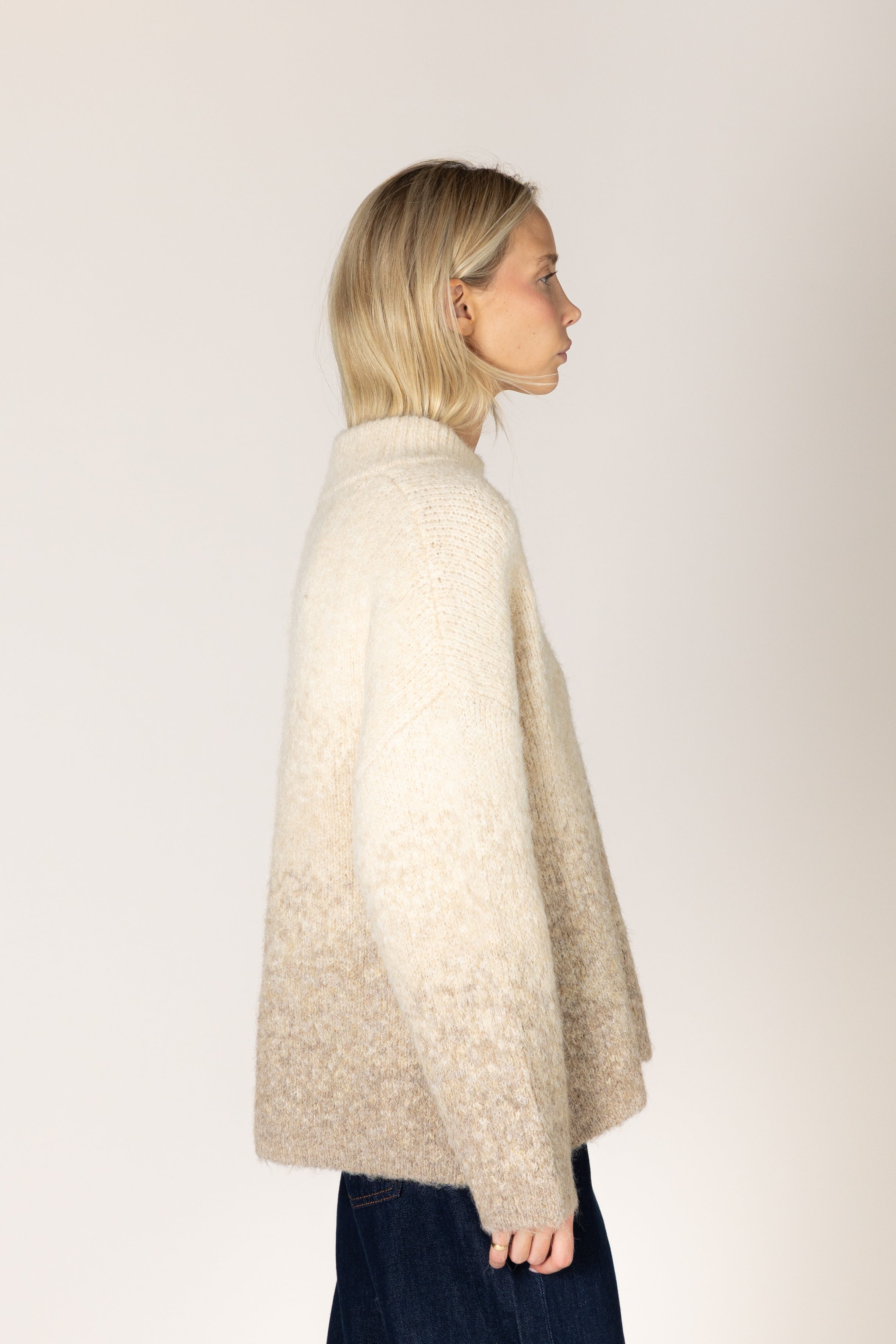 Lyla & Luxe Emma Mock Sweater in Drift Fade