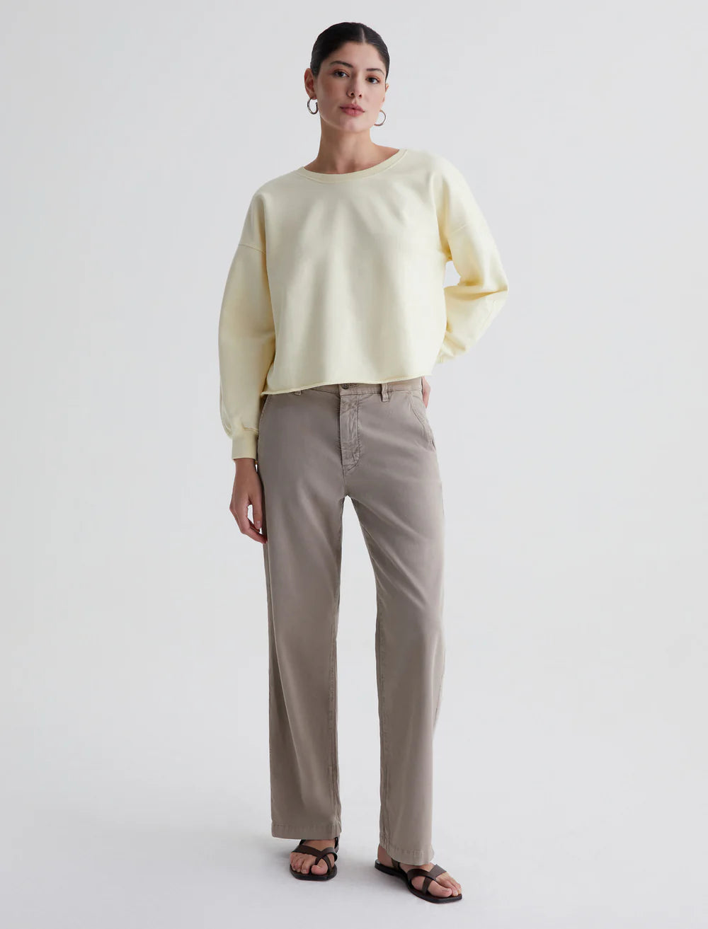 AG Caden Straight Trouser in Sulfur Desert Taupe