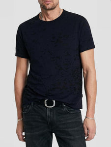 John Varvatos EDEN Burnout Crew - Ink Blue