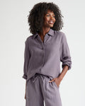 Splendid Kit Gauze Shirt in Oyster