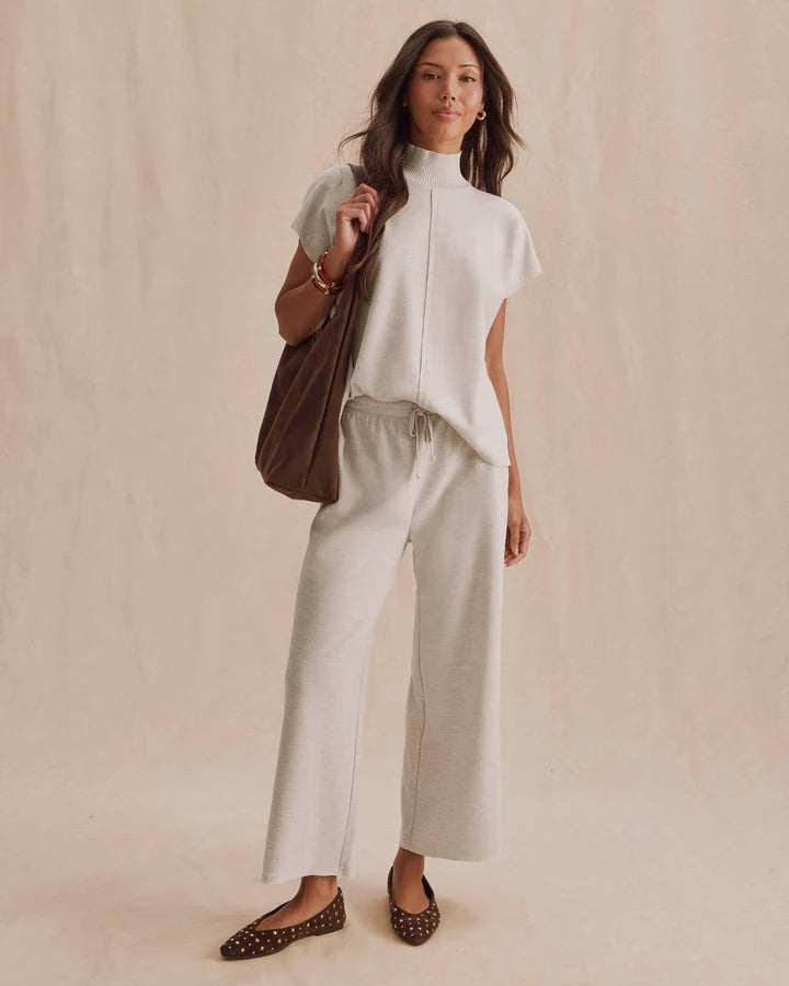 Splendid Winslow Mockneck Pullover in Pale Oak Heather