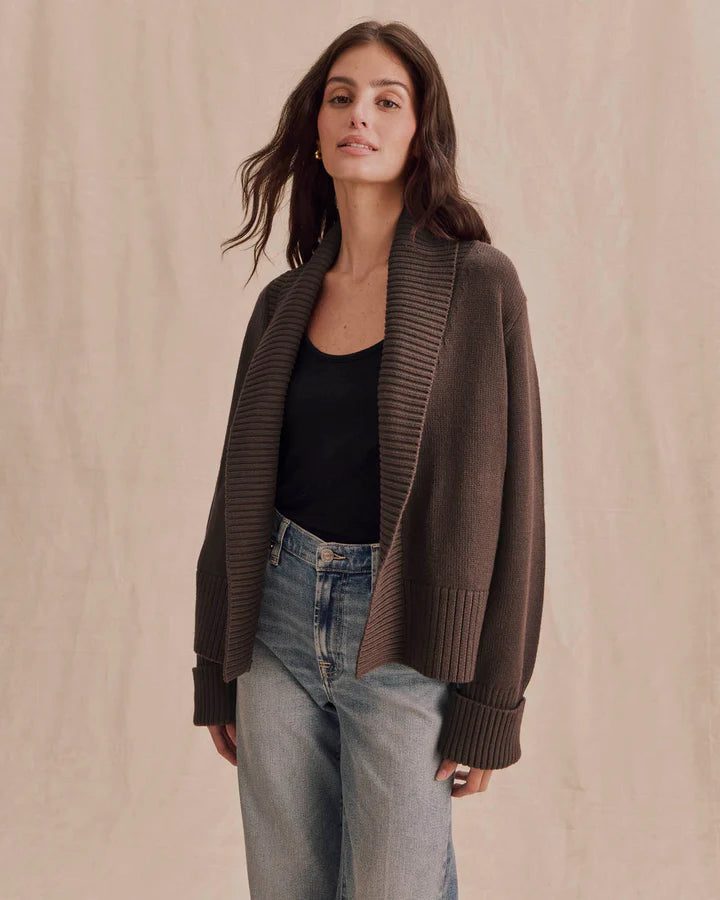 Splendid Aria Open Sweater Jacket in Java