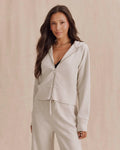 Splendid Winslow Zip Up Hoodie in Pale Oak Heather