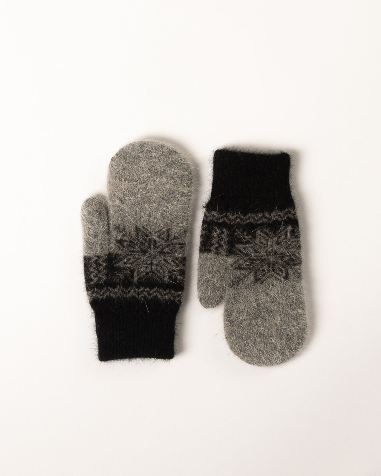 Lyla & Luxe Fairisle Printed Mittens in Charcoal Mix