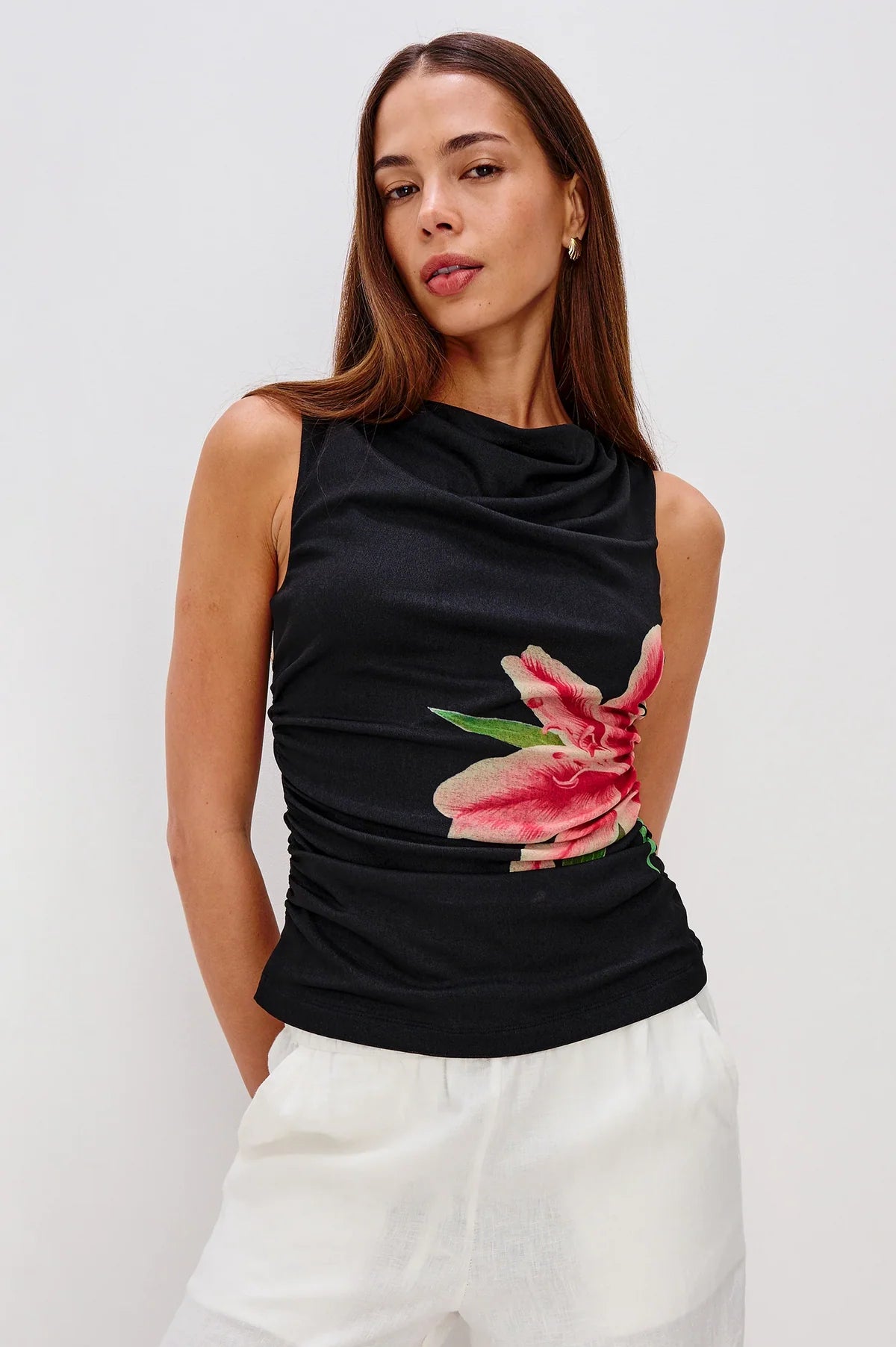 Rails Fete Mesh Top in Peach Lily